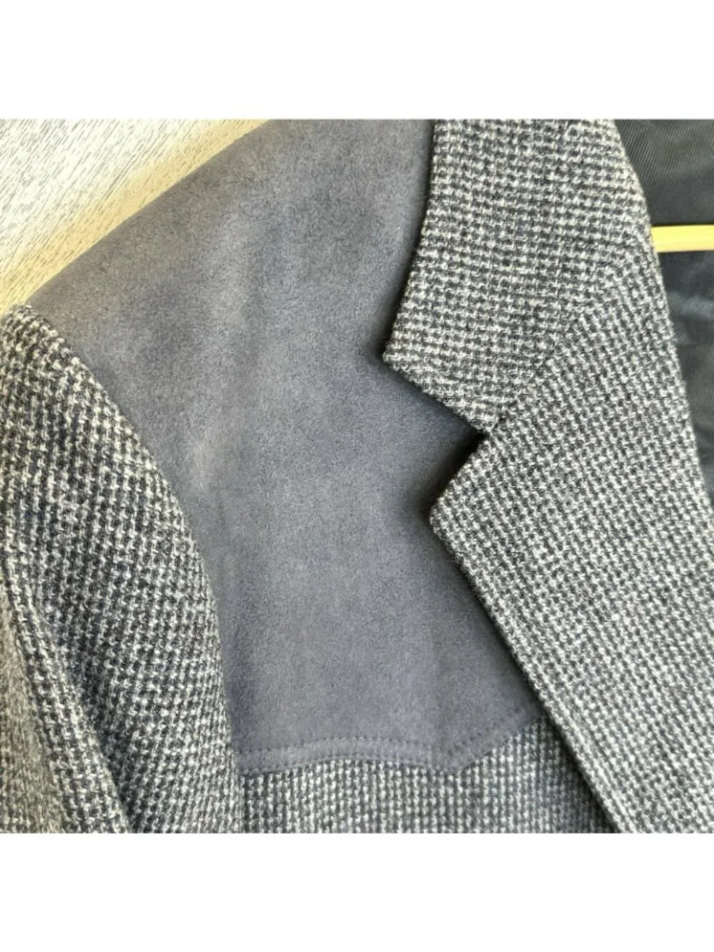Vintage Pendleton Western Blazer Mens 50R Gray Wool Tweed Elbow Patches